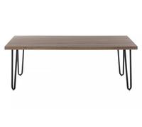 Orsina Spacious Borough Coffee Table, Sleek Hairpin Legs Display Table, Wooden Top Decorative Table For Living Room