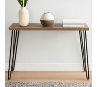 Spacious Borough Console Table, Sleek Hairpin Legs Hallway Table, Wooden Top Console Table For Living Room Premier Housewares Natural One Size