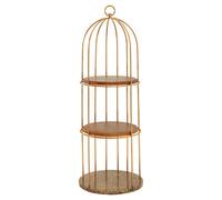 Orsina Spacious Small Cage Design Bookshelf, Durable Bird Cage Design Book Storage Shelf, Stylish Tall Book Shelf