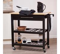 Premier Housewares Wide Kitchen Trolley with Granite Top