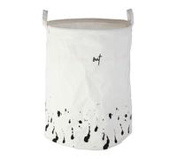 Orsina Speckled Fabric Laundry Basket, Durable Fabric Material in White Orsina White