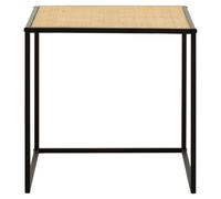 Interiors by Premier Side Table Depok Square Black/Rattan