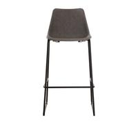 Orsina Stable Ash Bar Stool With Black Legs, Sleek Design Kitchen Stool, Elevated And Contemporary Bar Stool
