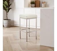 Orsina Stable Black & Gold Finish Bar Stool, Modern Style Bar Stool For Breakfast, Robust Bar Stool For Kitchen in White Orsina White