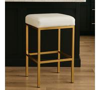 Orsina Stable Black & Gold Finish Bar Stool, Modern Style Bar Stool For Breakfast, Robust Bar Stool For Kitchen in Cream Orsina Cream