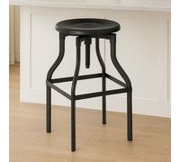 Orsina Stable Black Metal Bar Stool, Industrial Bar Stool For Breakfast, Robust Breakfast Bar Stool For Kitchen Orsina Black