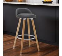 Orsina Stable Grey Bar Stool, Industrial Bar Stool For Breakfast, Robust Design Breakfast Bar Stool For Kitchen Orsina Grey