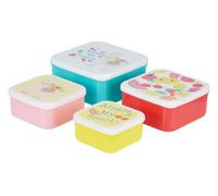 Premier Housewares Lunch Boxes Alpaca Themed Snack Boxes for Kids Multi Colored Small Sandwich Box Set of 4