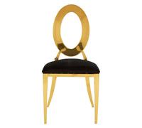 Premier Housewares Sarita Stackable Gold Frame Dining Chair