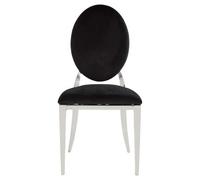 Orsina Stackable Silver Finish Dining Chair, Backrest Indoor Velvet Chair, Easy To Clean Bedroom Velvet Chair