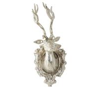Orsina Stag Head Wall Mountable Sculpture, Decorative Art Sculpture for Wall, Traditional Stag Head Wall Art in Silver Orsina Silver