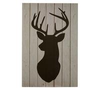 Premier Housewares Stag Silhouette Panelled Wall Plaque, none