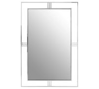 Orsina Stainless Steel Accent Wall Mirror, Stylish Luxe Wall Mirror, Rectangular Framed Mirror For Wall Decor