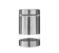 Orsina Stainless Steel And Glass Storag Jar 1000Ml, Canister For Kitchen, Tea Coffee And Sugar Canister For Home