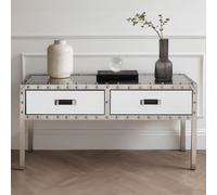 Orsina Stainless-Steel Modern Coffee Table, Coffee Table With Storage, Industrial Style Storage Coffee Table