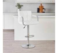 Orsina Starz Leather Effect Bar Chair in White Orsina White
