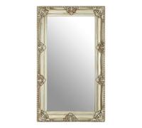 Orsina Stately Design Champagne Bead & Reel Wall Mirror, Grand Slim Mirror, Versatile Display Hallway Mirror in Silver Orsina Silver