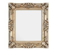 Interiors by PH Champagne Finish Square Ornate Wall Mirror, Gold