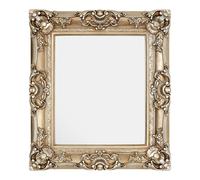 Orsina Stately Design Champagne Finish Square Ornate Wall Mirror, Elegant Slim Mirror, Versatile Hallway Mirror in Gold Orsina Gold