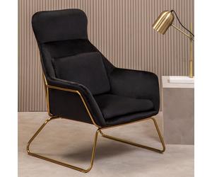 Orsina Stockholm Velvet Armchair in Black Orsina Black