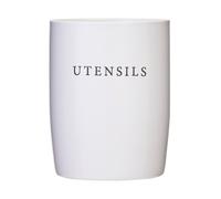 Orsina Stoneware Cream Utensil Holder, Sturdy Kitchen Utensil Pot With Monochrome Accent, Perfect Cutlery Organizer Orsina Cream