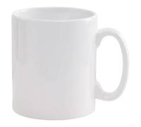 Orsina Straight White Mug: Durable Stoneware Mug, Classic Design White Mug, White Mug For Hot And Cold Beverages