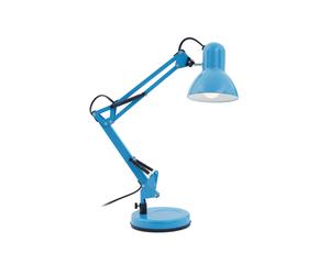 Orsina Studio Blue Metal Desk Lamp, Adjustable Anglepoise Design Tall Table Lamps, Contemporary Blue Desk Lamp Orsina Blue