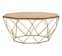 Orsina Stunning Brushed Bronze Tapered Coffee Table, Versatile Display Coffee Table, Practical Decorative Table