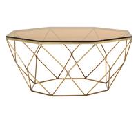 Orsina Stunning Brushed Bronze Tapered Coffee Table, Versatile Display Coffee Table, Practical Decorative Table in Gold Orsina Gold