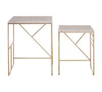 Orsina Stunning Design Set Of 2 Square Side Tables, Elegant Side Tables For Livingroom, Functional Bedside Table