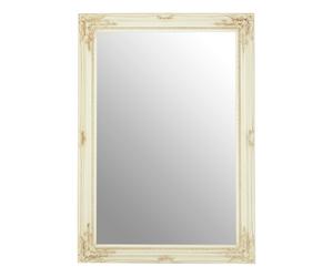 Orsina Stunning Gold Finish Wall Mirror, Decorative Functional Hallway Mirror For Livingroom, Elegant Modern Mirror in White Orsina White