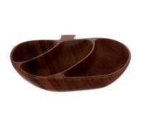 Premier Housewares 1104598 Acacia Wood 3 Section Apple Shape Serving Dish, 5 x 28 x 23 cm , Brown
