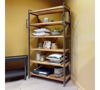 Orsina Sturdy And Stable Constructed 6 Tier Shelf Unit, Industrial Design Shelf Unit, Versatile Modern Shelf Unit