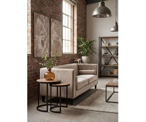 Orsina Sturdy Chevron Side Tables, Durable Side Table By Couch For Livingroom, Versatile Small Table For Outdoor in Natural Orsina Natural
