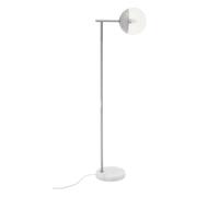 Orsina Sturdy Chrome Finish Metal Floor Lamp, Versatile Tall Lamp On The Floor, Effortlessly Elegant Bedroom Lamp