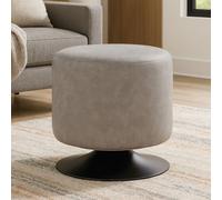 Orsina Sturdy & Durable cylinder Stool, Sleek Modern Design Livingroom Stool, Comfortable Bedroom Stool in Grey Orsina Grey