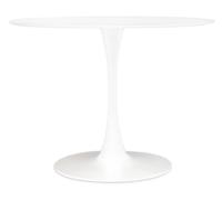 Orsina Sturdy Small Black Dining Table, Modern Table For Guests, Minimalist Design Dining Table For Breakfast in White Orsina White