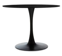 Orsina Sturdy Small Black Dining Table, Modern Table For Guests, Minimalist Design Dining Table For Breakfast Orsina Black