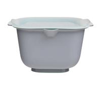 Premier Housewares Sturdy Three Pc Fresh Cut Fruit Bowl | Plastic Constructed Fruit Bowl with Lid for Kitchen | Airtight Seal Serving Bowl | Frosted Lid Bowl
