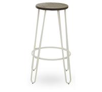 Premier Housewares District White Finish Metal Frame Bar Stool