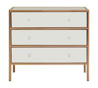 Orsina Stylish 3 Drawer Chest, Functional Design Sturdy Chest For Hallway, Tall 3 Drawer Chest, Delivered Fully Assembled in Cream Orsina Cream