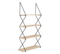 Orsina Stylish 4 Layer Shelf, Durable Design Metal Frame Shelf For Balcony, Ample Storage Hanging Frame Shelf in Natural Orsina Natural