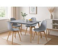 Orsina Stylish 5Pc Dining Set, Space Saving Design Dining Room Table And Chairs, Durable Small Dining Set For House