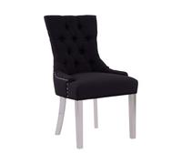 Orsina Stylish Black Dining Chair For Sitting Area, Classic Design Kitchen Chair With Sledge Legs, Decorative Chair
