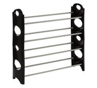 Orsina Stylish Black & Grey 4 Tier Shoe Rack, Durable Shoe Drawer Organiser, Versatile Shoes Stand For Home Orsina Black
