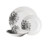 Orsina Stylish Botanic 12 Piece Dinner Set, Durable Dinner Set For Dinner, Contemporary Design Crockery Set in White Orsina White