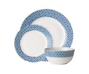 Orsina Stylish Casablanca 12 Piece Blue Dinner Set, Durable Dinner Set For Dinner, Contemporary Design Crockery Set