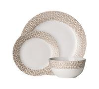 Interiors By Premier Natural Dinner Set, Brown