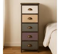 Orsina Stylish Compact 5 Drawers Chest, Modern Chest Of Drawers For Livingroom, Minimalist Storage Chest For Lounge