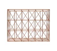Orsina Stylish Copper Finish Cross Design Wire Basket, Functional Wireframe Basket For Kitchen, High Quality Basket in Gold Orsina Gold